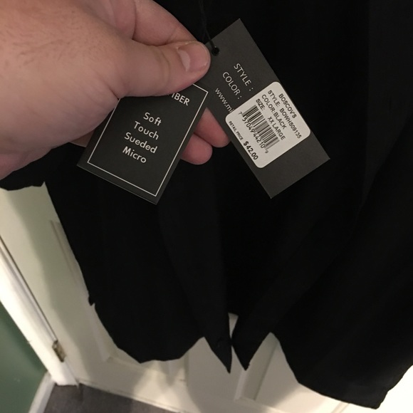 Black button down casual shirt sleeve shirt - Picture 3 of 4